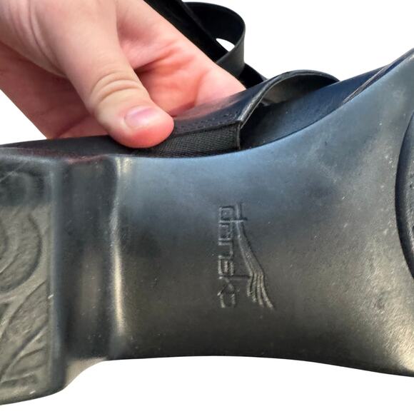 Dansko Black Leather Mary Jane Mules - Picture 3 of 11